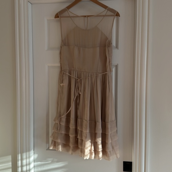 Anthropologie size 8 Burlap brand dress. Light beige/dusty pink. - Picture 4 of 5